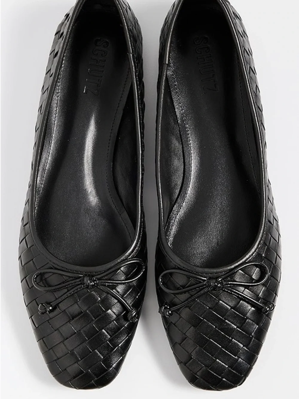 Schutz Arissa Woven Ballet Flat in black